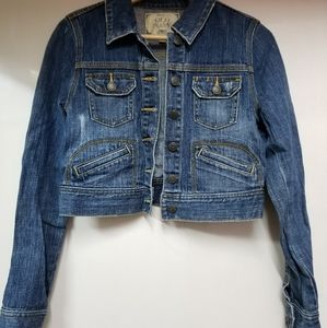 Denim crop jacket
